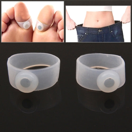 10 Pairs of Magnetic Losing Weight Toe Rings(White) by bashfashion