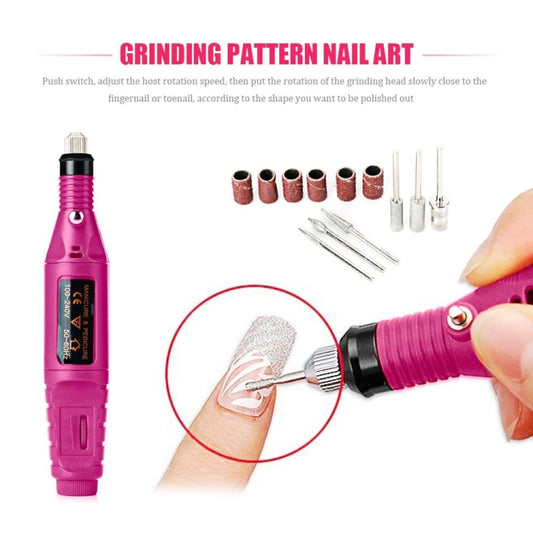 Mini Nail Machine, Variable Speed Rotary Detail Carver(Red) by bashfashion