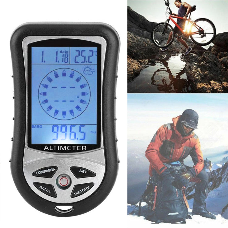 8 in 1 (Altimeter + Weather + Altitude + Compass + Thermometer + Clock + Calender + LED Backlight) Multifunction Digital Altimeter Watch Compass by bashfashion