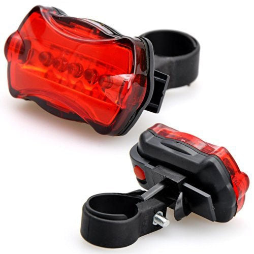 5 LED 7 Mode Bike Bicycle Rear Tail Safety Flash Light Lamp by bashfashion