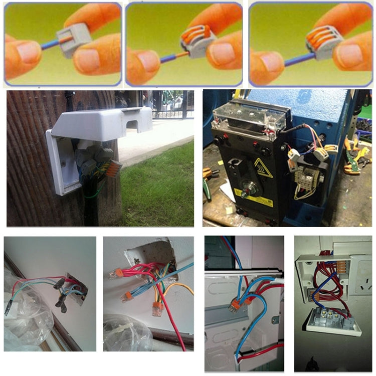 10 PCS Universal Compact 2 Pin Push Clamp Solderless Wire Connector by bashfashion