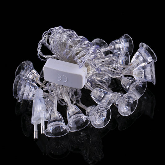 7m Bell Pendants Decoration String Lights, 30-LED Multi-Colored Light (AC 220V / EU Plug)(Transparent) by bashfashion
