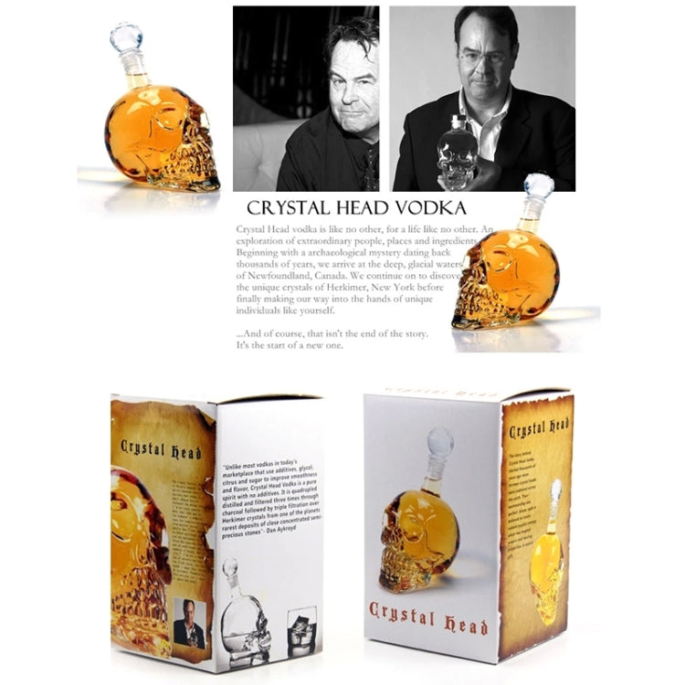 Crystal Glass Skull Bottle for Vodka & Whiskey & Beer Liqueur & Red Wine & Other Beverage, 550ML by bashfashion
