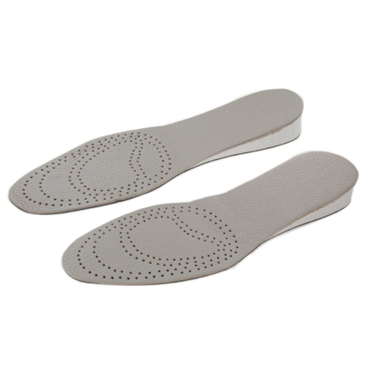 1 Pair Cowhide Increase Insoles, Size: 26cm x 9cm (Grey + White) by bashfashion