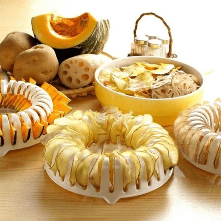 DIY Microwave Oven Baked Potato Chips Homemade Maker Machine Device with Slicer & Plate by bashfashion