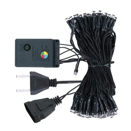 Waterproof String Light, Length: 10m, 100 LED RGB Light with Controller, Flashing / Fading / Chasing Effect, AC 220V, EU Plug by bashfashion