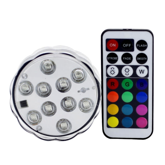 4 PCS Colorful Remote Control Decoration Diving Lamp, 10-LED with Remote Control(White) by bashfashion
