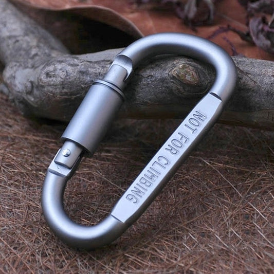 2PCS Multi-function High Quality Aluminum Alloy D Shape Camping Hang Buckle Carabiner by bashfashion