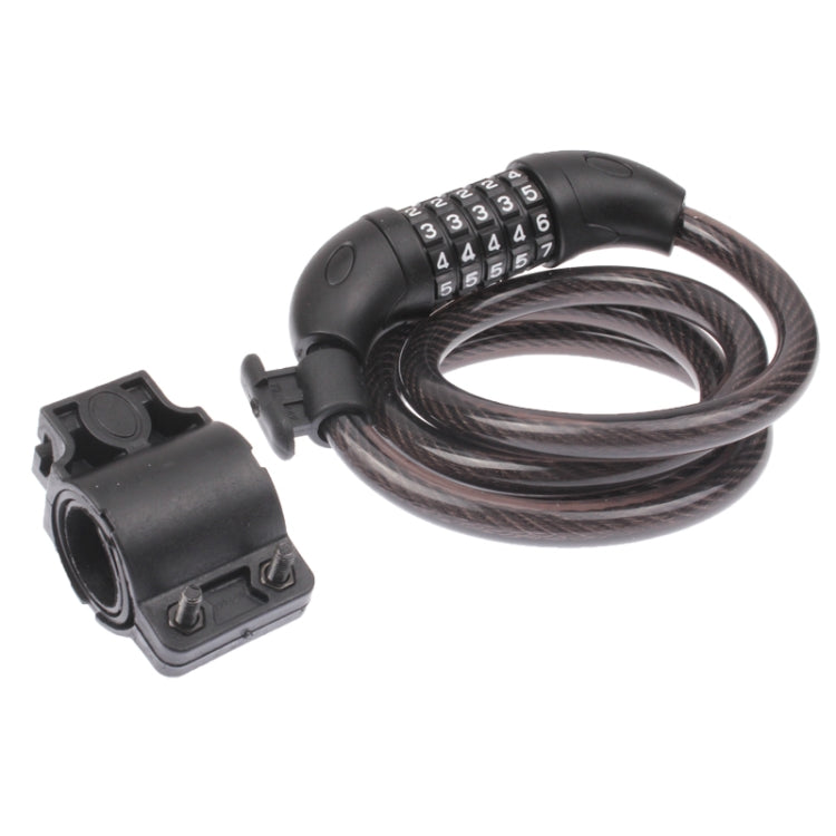 5 Digits Bicycle Motorcycle Steel Wire Lock Strip by bashfashion