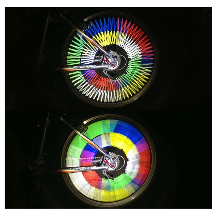 OQSPORT 12 PCS Bicycle Wheel Spoke Reflector Reflective Mount Clip Tube Warning Light Strip(Orange) by bashfashion