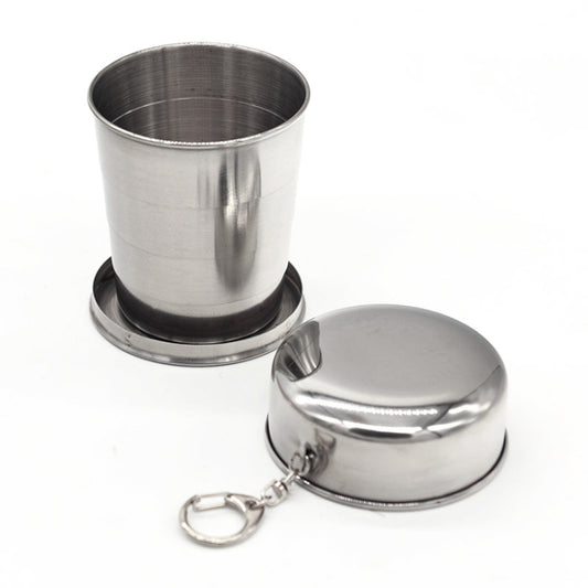 Stainless Steel Retractable Outdoor Cup Size: 85 x 72 x 72 mm (Big) by bashfashion