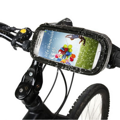 Bike Mount & Waterproof / Sand-proof / Snow-proof / Dirt-proof Tough Touch Case for 5.5 inch Phone (Black) by bashfashion