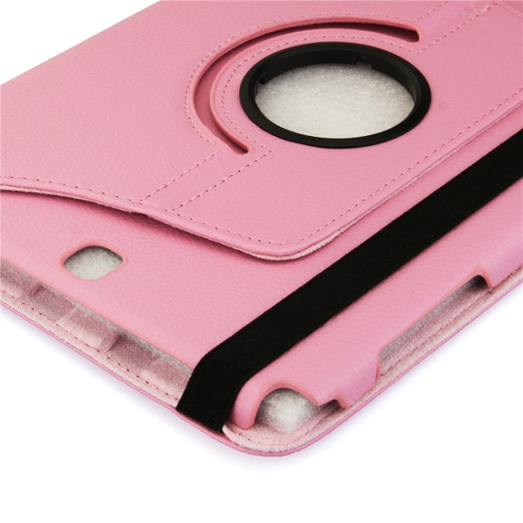 Litchi Texture 360 Degree Rotating Leather Protective Case with Holder for Galaxy Tab A 9.7 / P550 / T550(Pink) by bashfashion