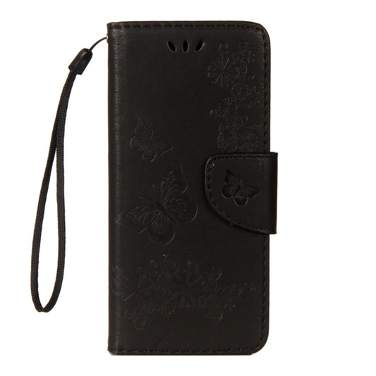 For Galaxy S9 Vintage Embossed Floral Butterfly Pattern Horizontal Flip Leather Case with Card Slot & Holder & Wallet & Lanyard(Black) by bashfashion