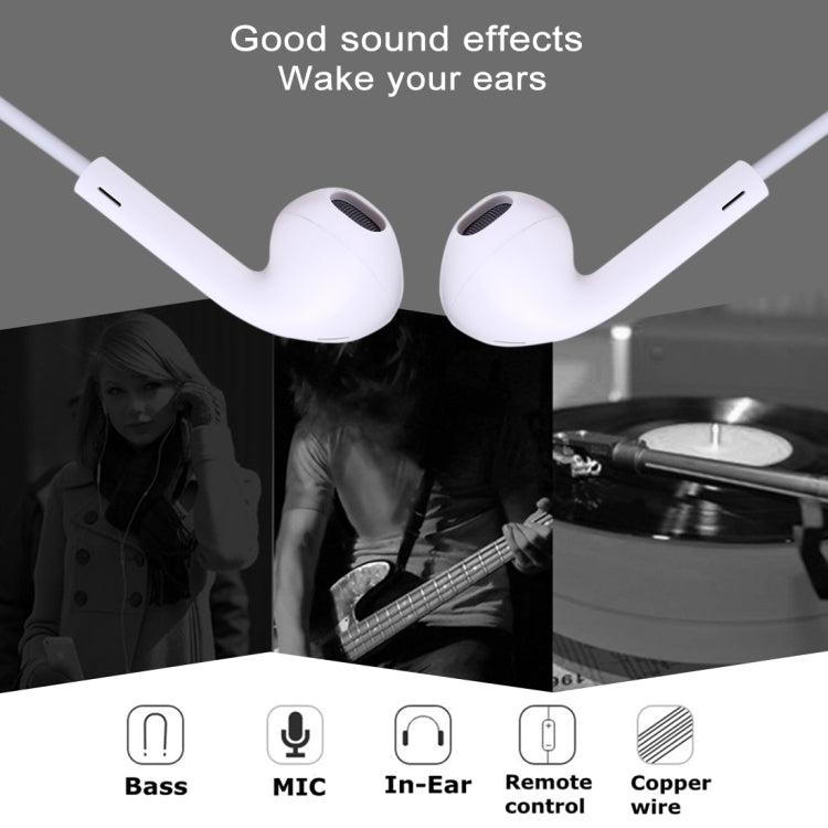 M25 USB-C / Type-C Interface Stereo Dynamic Bass Earphone with Mic(White) by bashfashion