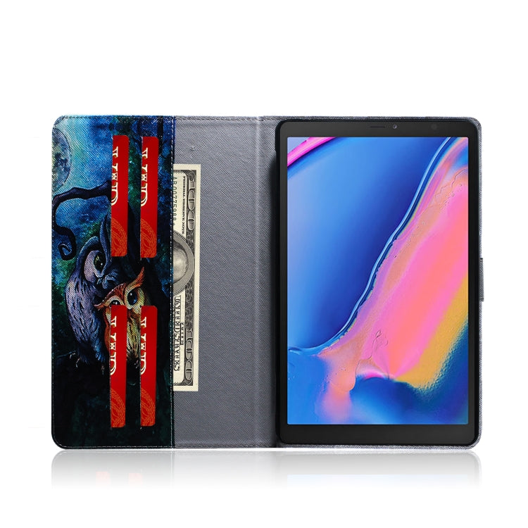 Oil Owl Pattern Horizontal Flip Leather Case for Galaxy Tab A 8 (2019) / P200 / P205, with Holder & Card Slot & Wallet by bashfashion