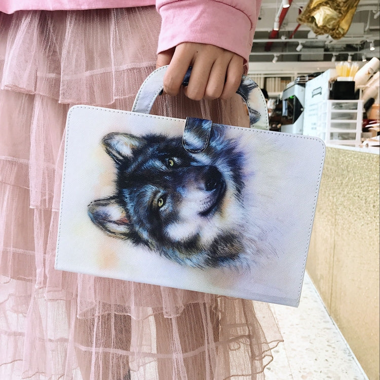 Wolf Pattern Horizontal Flip Leather Case for Galaxy Tab S5E 10.5 T720 / T725, with Holder & Card Slot & Wallet by bashfashion