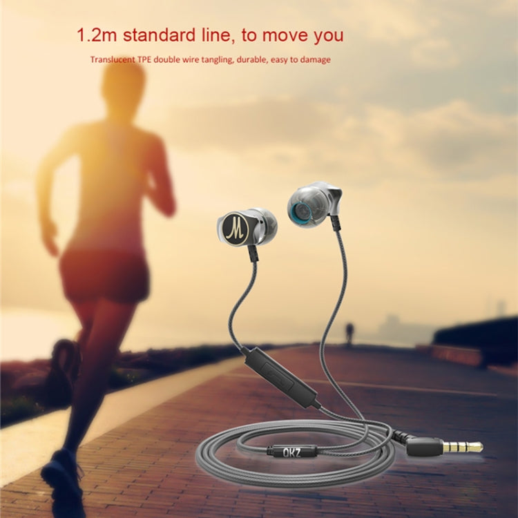 QKZ DM7 High-quality In-ear All-metal Sports Music Headphones, Microphone Version by QKZ