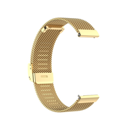 For Huawei GT/GT2 46mm/ Galaxy Watch 46mm/ Fossil Fossil Gen 5 Carlyle 46mm 22mm Stainless Steel Mesh Watch Band(Gold) by bashfashion
