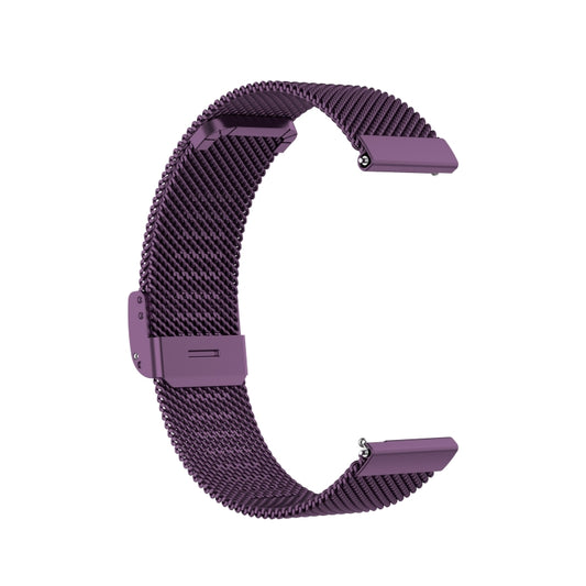 For Huawei GT/GT2 46mm/ Galaxy Watch 46mm/ Fossil Fossil Gen 5 Carlyle 46mm 22mm Stainless Steel Mesh Watch Band(Purple) by bashfashion