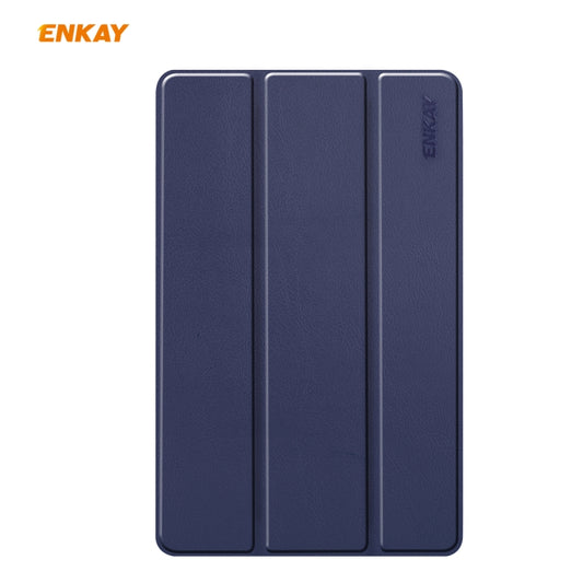 For Samsung Galaxy Tab S6 Lite P610 / P615 / Tab S6 Lite 2022 / P613 / P619 ENKAY 3-Fold Plastic Leather Smart Tablet Case(Grey) by ENKAY