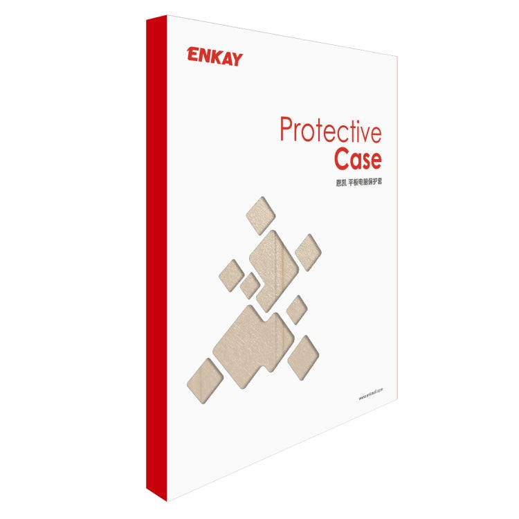 For Samsung Galaxy Tab S6 Lite P610 / P615 / Tab S6 Lite 2022 / P613 / P619 ENKAY 3-Fold Silk Texture Leather Smart Tablet Case(Gold) by ENKAY