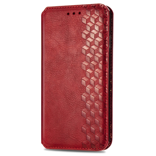 For Galaxy Note 10 Lite/A81/M60S Cubic Grid Pressed Horizontal Flip Magnetic Leather Case with Holder & Card Slots & Wallet(Red) by bashfashion