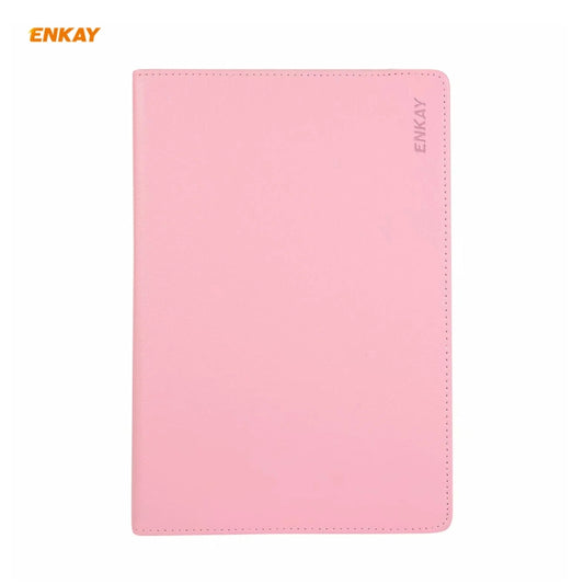 ENKAY for Samsung Galaxy Tab S8 / Galaxy Tab S7 11.0 T870 / T875 ENK-8012 360 Degree Rotation Litchi Texture Horizontal Flip PU Leather Smart Case with Holder & Sleep / Wake-up(Pink) by ENKAY