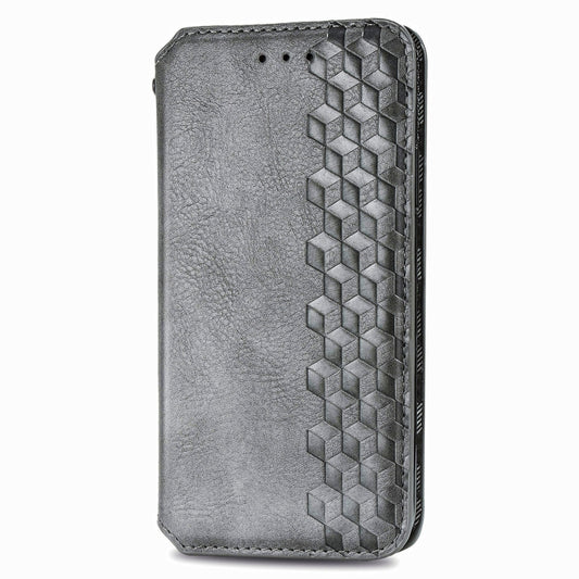 For Motorola G9 power Cubic Grid Pressed Horizontal Flip Magnetic PU Leather Case with Holder & Card Slots & Wallet(Gray) by bashfashion