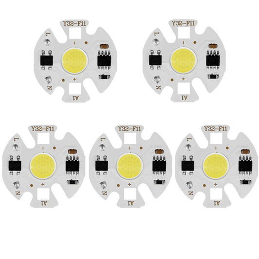 10 PCS COB LED Light Chip AC 220V LED Bulb Light Intelligent IC Driver Bulb Light DIY Spotlight Downlight Chip Outdoor Flood Light(7W(Cold White)) by bashfashion