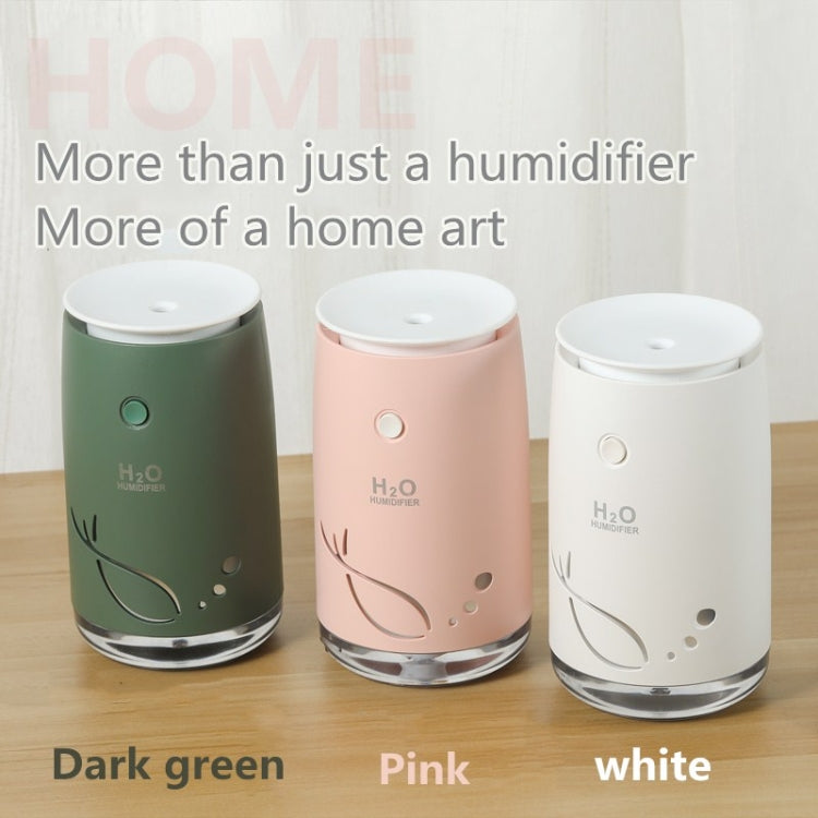 Concise Fish Pattern Mini Home Mute Bedroom Student Dormitory Office Portable USB Wireless Durable Humidifier(Green) by bashfashion