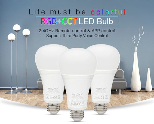 FUT105 12W RGB + CCT LED Bulb Light E27 Indoor Light 2.4G Remote Smart Phone APP Control Bedroom Living Room AC100~240V by bashfashion