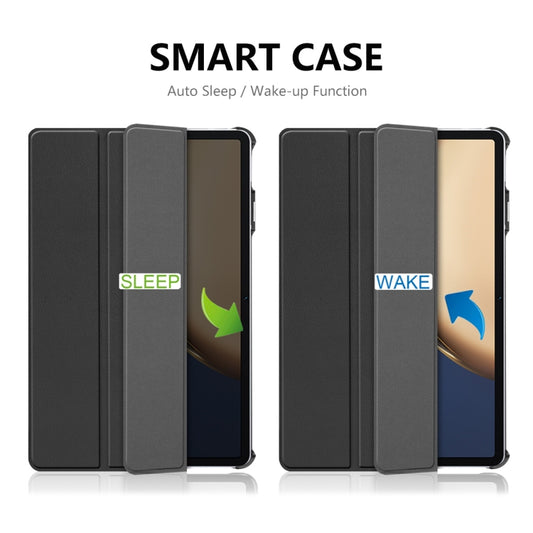 For Honor Tablet V7 Pro ENKAY Custer Texture Horizontal Flip PU+PC Leather Case with Three-folding Holder & Sleep / Wake-up Function(Dark Green) by ENKAY