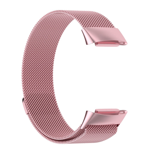 Milano Magnetic Metal Watch Band for Fitbit Charge 5(Rose Pink) by bashfashion