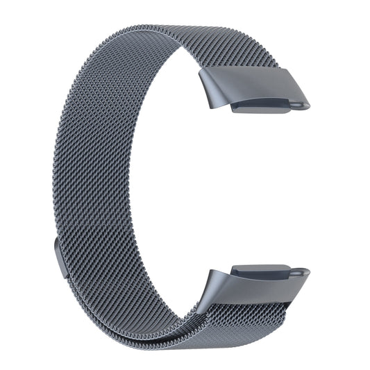 Milano Magnetic Metal Watch Band for Fitbit Charge 5(Gray) by bashfashion