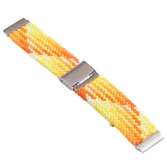 For Samsung Galaxy Watch 4 / Watch 5 20mm Nylon Braided Metal Buckle Watch Band(Orange Yellow) by bashfashion