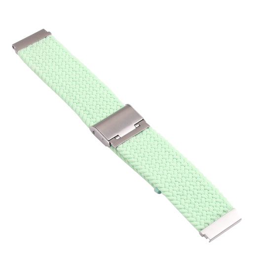 For Samsung Galaxy Watch 4 / Watch 5 20mm Nylon Braided Metal Buckle Watch Band(Light Green) by bashfashion