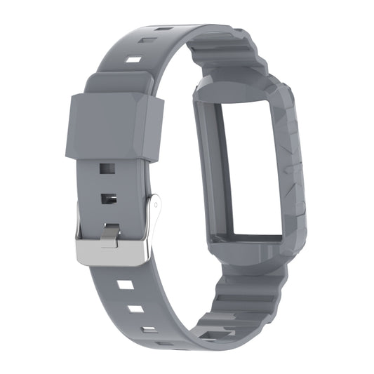 For Fitbit Charge 5 Silicone One Body Armor Watch Band(Gray) by bashfashion