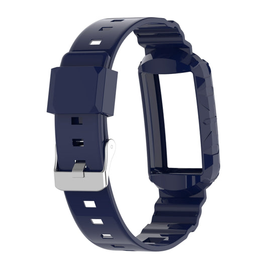 For Fitbit Charge 4 Silicone One Body Armor Watch Band(Navy Blue) by bashfashion