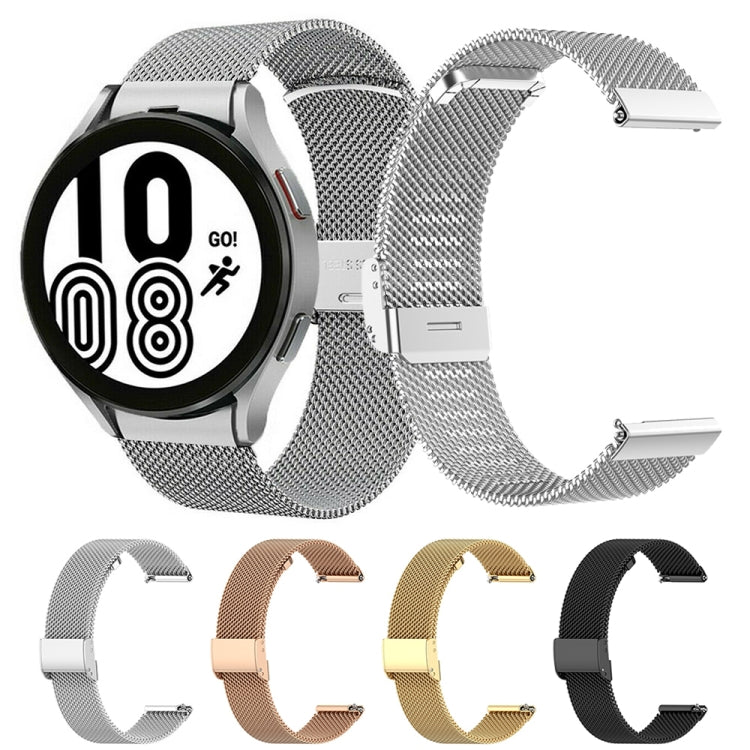 For Samsung Galaxy Watch 3 41mm Milan Metal Steel Mesh Buckle Watch Band(Black) by bashfashion