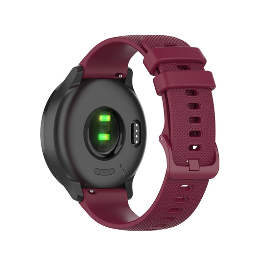 For Xiaomi Watch S1 22mm Checkered Silicone Watch Band(Wine Red) by bashfashion