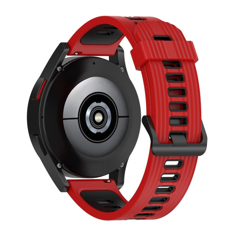 For Garmin Venu SQ 20mm Striped Mixed-Color Silicone Watch Band(Gray+Yellow) by bashfashion