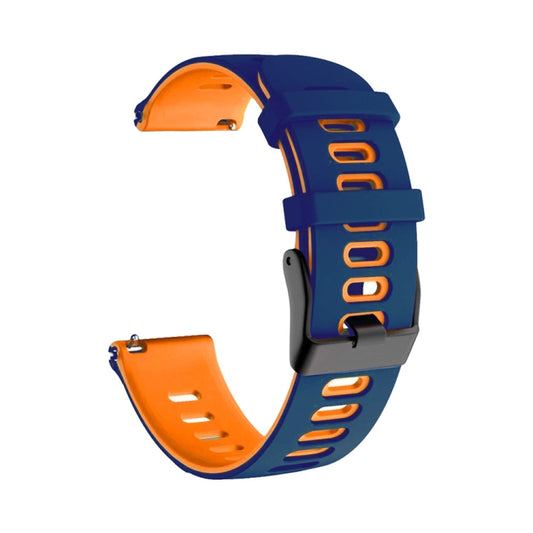 For Honor Watch GS 3 22mm Mixed-Color Silicone Watch Band(Dark Blue+Orange) by bashfashion
