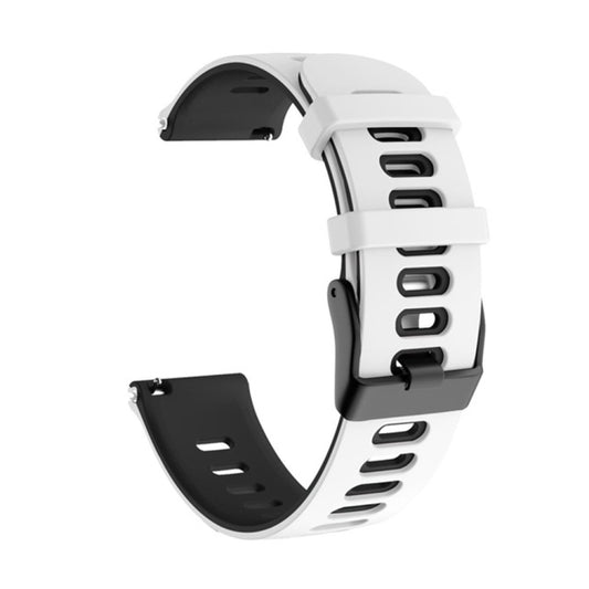For Honor Watch GS Pro 22mm Mixed-Color Silicone Watch Band(White+Black) by bashfashion