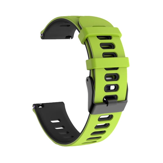 For Honor Watch GS Pro 22mm Mixed-Color Silicone Watch Band(Green+Black) by bashfashion