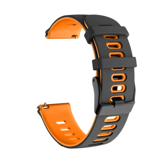 For Honor Magic Watch2 46mm 22mm Mixed-Color Silicone Watch Band(Black+Orange) by bashfashion