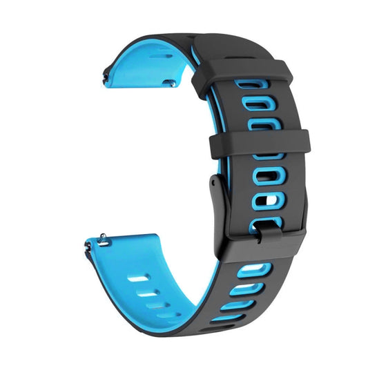 For Honor Magic Watch2 46mm 22mm Mixed-Color Silicone Watch Band(Black+Blue) by bashfashion