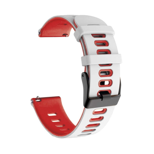 For Honor Magic Watch 22mm Mixed-Color Silicone Watch Band(White+Red) by bashfashion