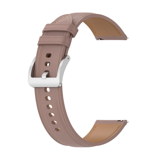 For Garmin Vivomove Embossed Genuine Leather Watch Band(Pink) by bashfashion