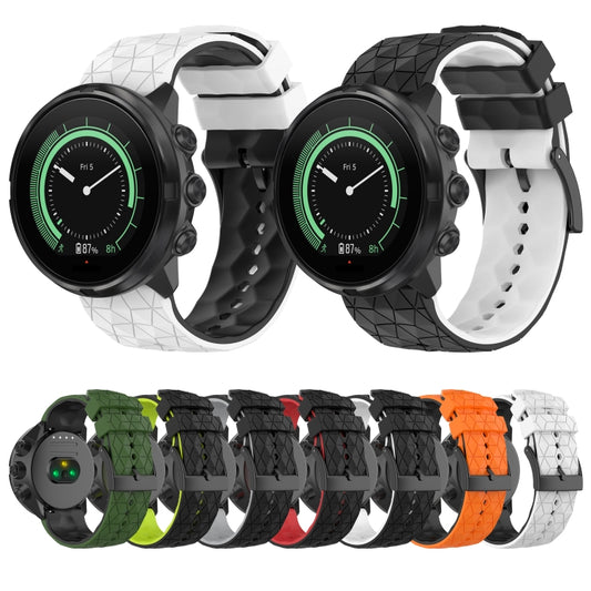 For Suunto Spartan Sport 24mm Mixed-Color Silicone Watch Band(White+Black) by bashfashion